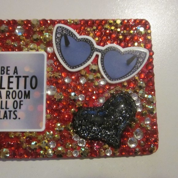 Red & Gold Bling Diva Magnet - Picture 4 of 6